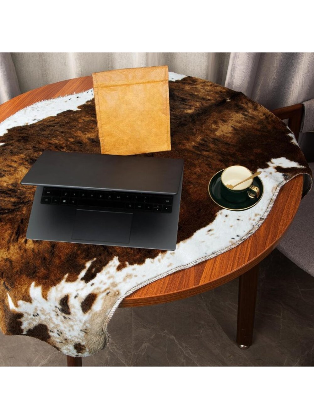 New Faux Cowhide Rug Cute Cow Print Rugs Animal Area Carpet Western Decor - Picture 3 of 6
